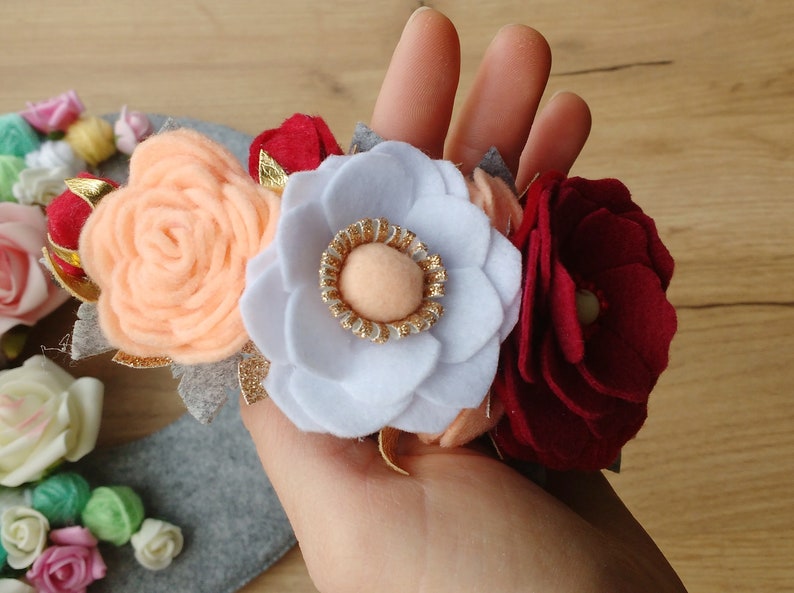 Baby Girl Felt Flower Headband Felt Flower Accessories Felt Hair Band