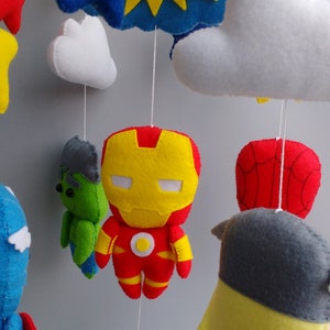 Superhero Baby Mobile Baby Mobile Boy Superhero Nursery Decor Baby Mobile Boy image 10