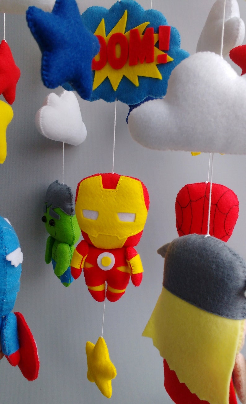 Superhero Baby Mobile Baby Mobile Boy Superhero Nursery Decor Baby Mobile Boy image 10