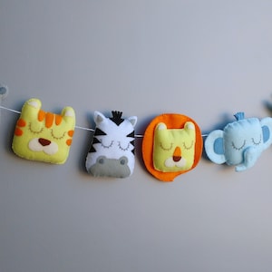 Safari Nursery Decor - Zoo Animal Garland - Jungle Theme Nursery - Safari Garland - Nursery Wall Banner