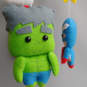 Superhero Baby Mobile Baby Mobile Boy Superhero Nursery Decor Baby Mobile Boy image 9