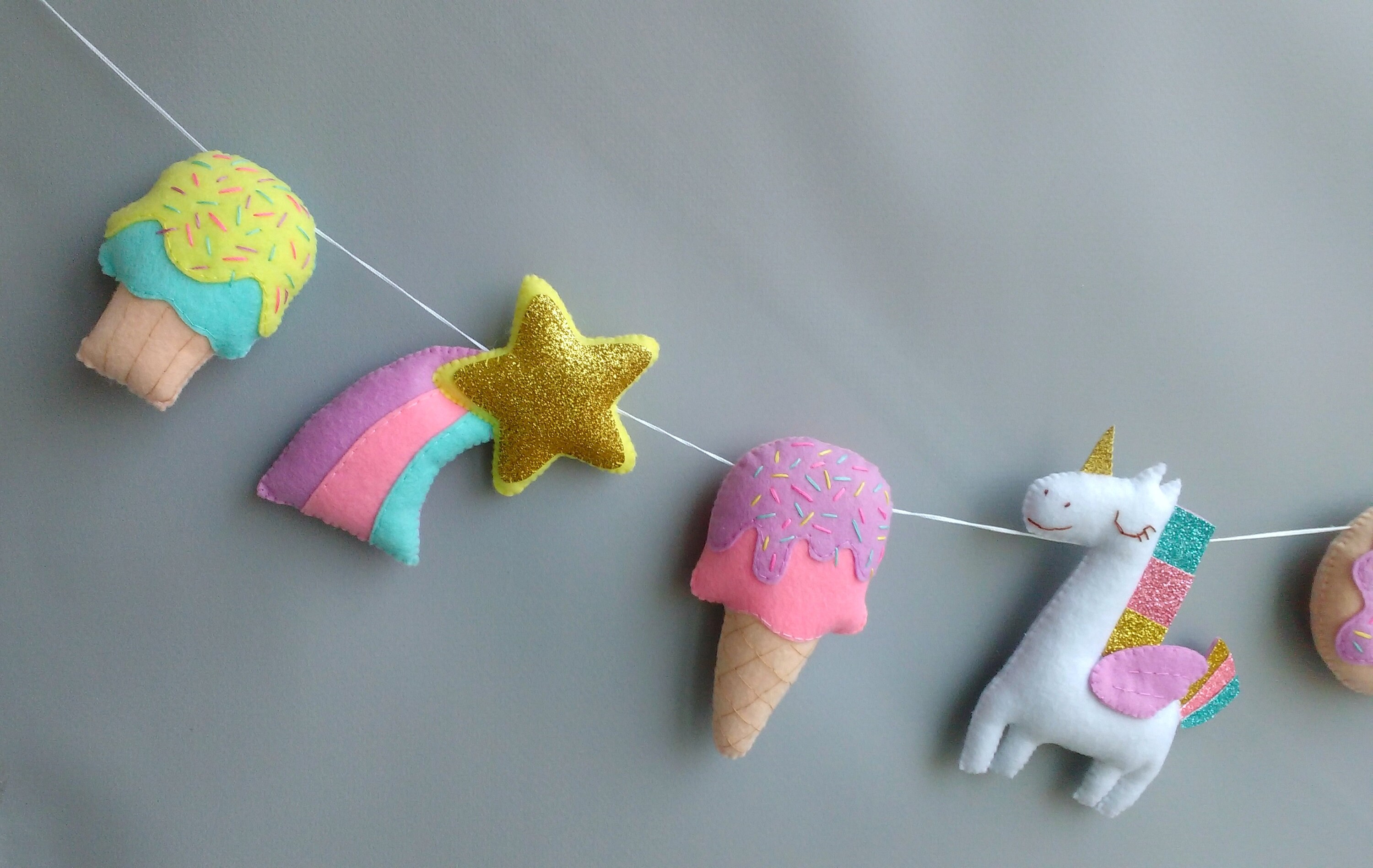 Unicorn Garland Rainbow Garland Unicorn Nursery Decor | Etsy