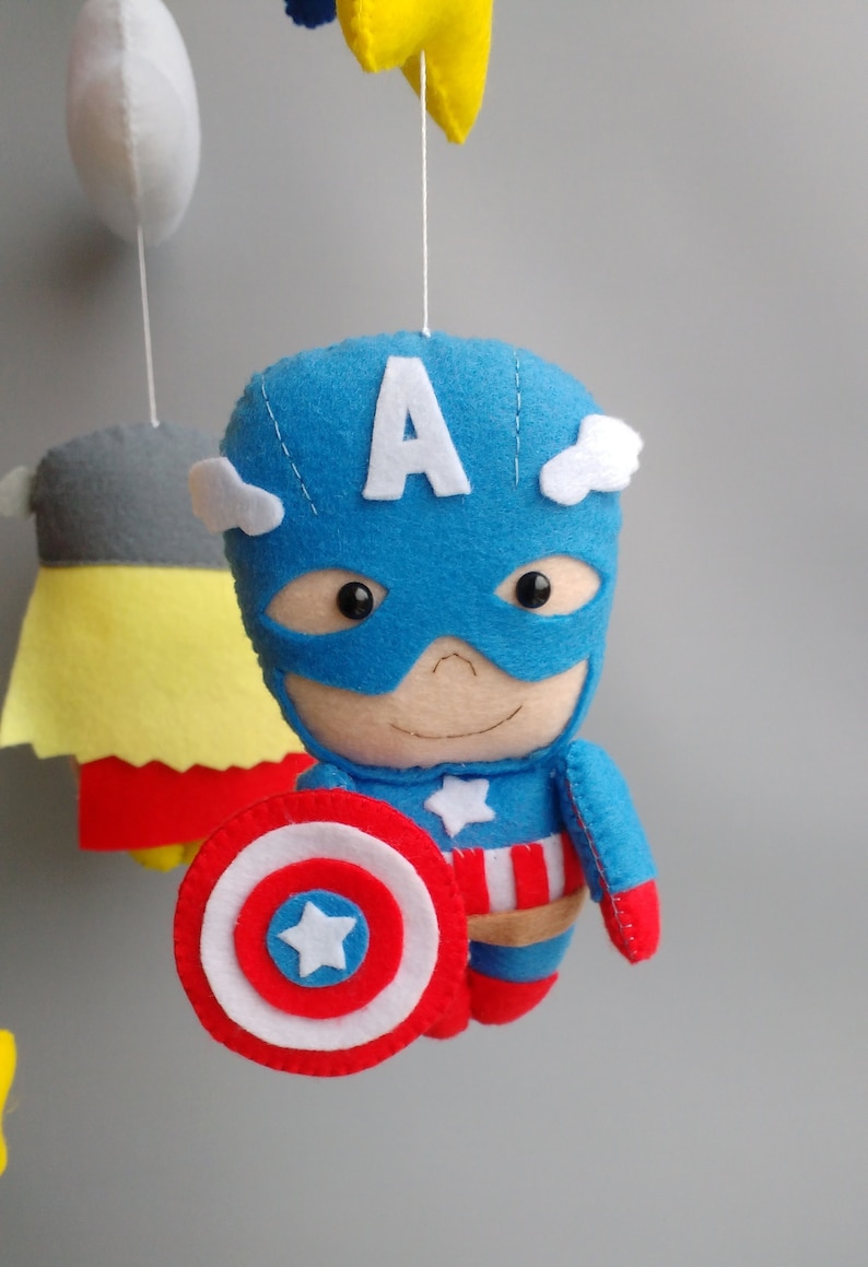 Superhero Baby Mobile Baby Mobile Boy Superhero Nursery Decor Baby Mobile Boy image 5