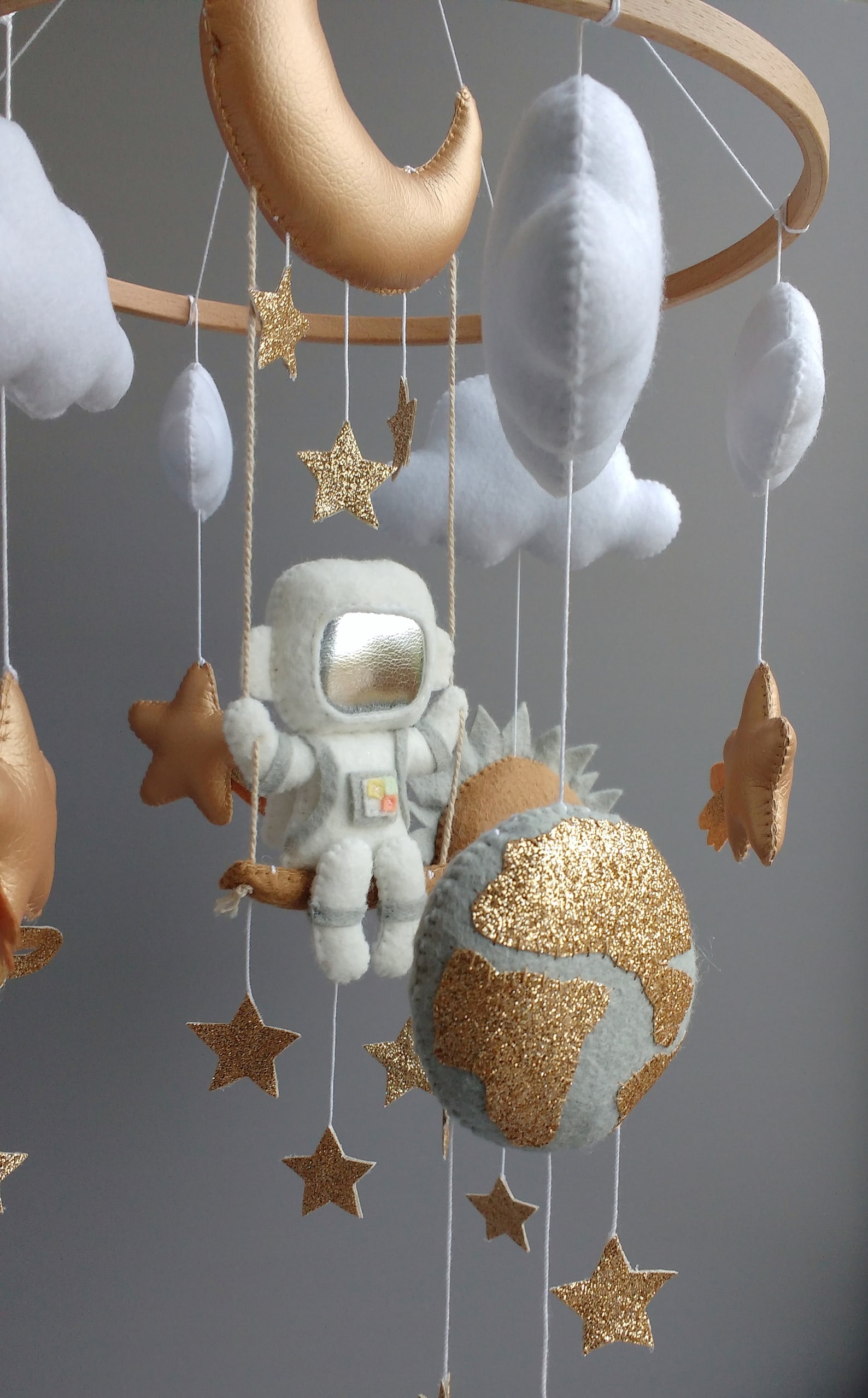 Space Baby Mobile Mobile Baby Mobile Neutral Space Etsy