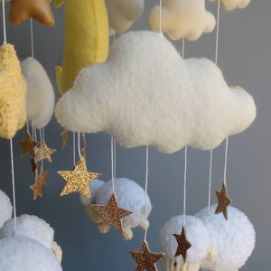 Sheep Mobile Baby Mobile Boy Sheeps Mobile Clouds Nursery Decor Expecting Mom Gift Gender Neutral image 7