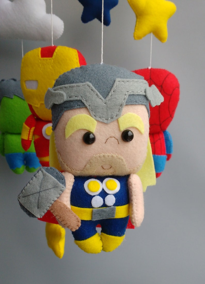 Superhero Baby Mobile Baby Mobile Boy Superhero Nursery Decor Baby Mobile Boy image 6