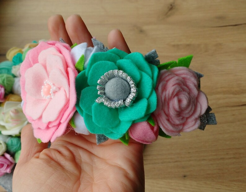 Felt Flowers Baby Girl Felt Flower Headband Felt Hair Band