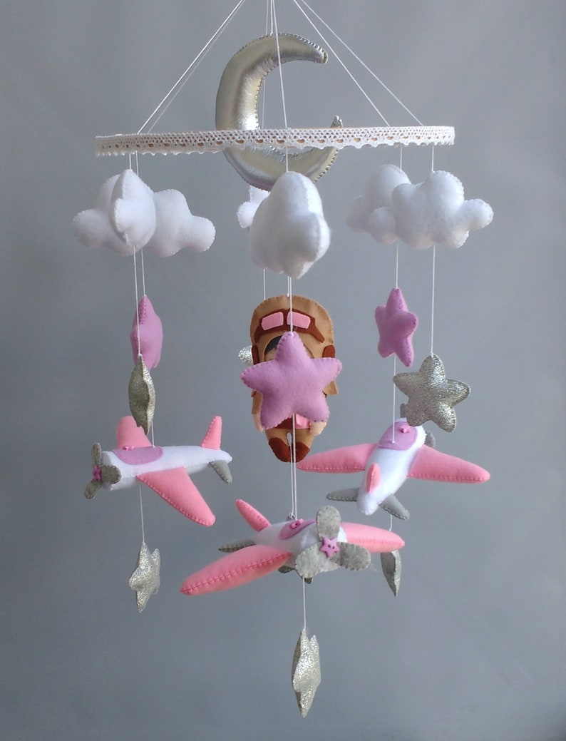 Baby Mobile Airplane Airplane Mobile Airplane Nursery Etsy