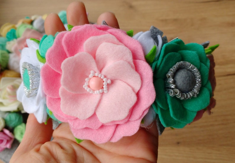 Felt Flowers Baby Girl Felt Flower Headband Felt Hair Band