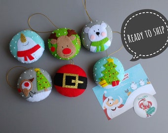 Christmas felt ornaments set - Christmas felt Decor - Christmas toys -Gift for Christmas