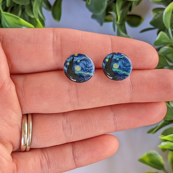 Starry Night Earrings Etsy