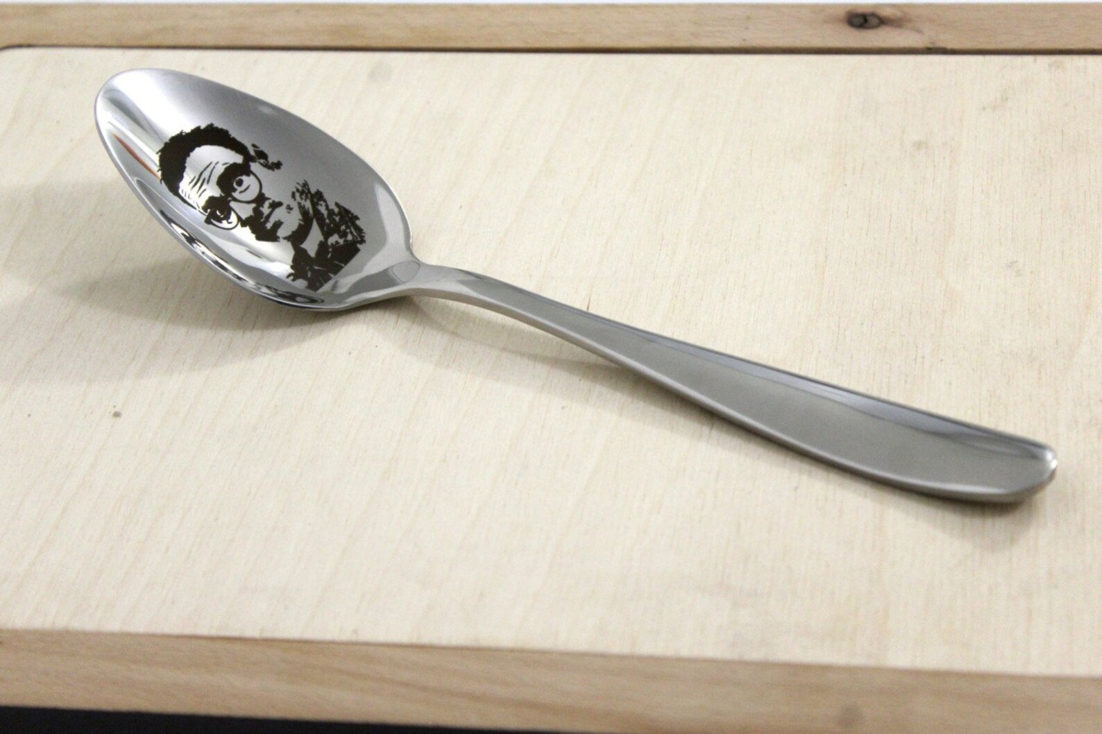 Portrait Engraving Spoon Portrait Engraved Spoon Picture Etsy