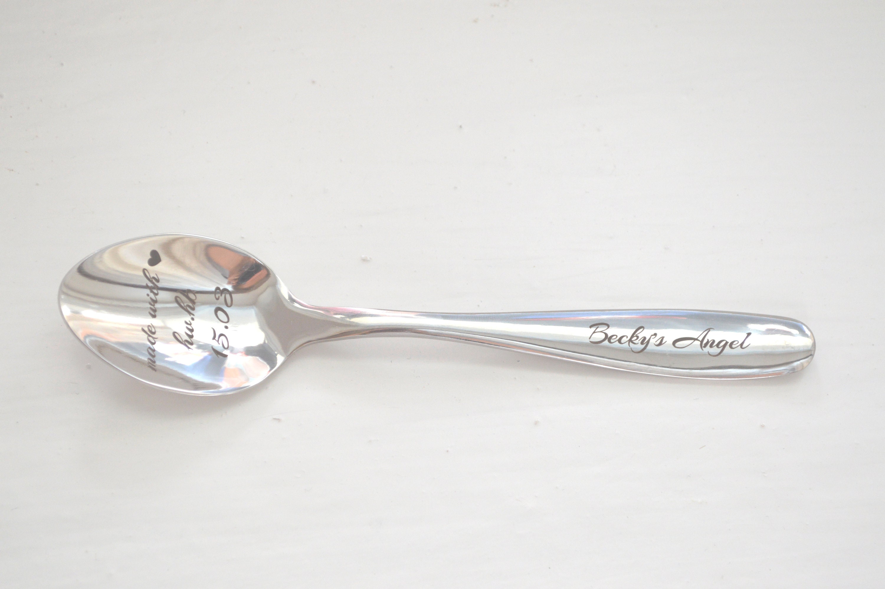 Custom ice cream spoon stainless steel Engraved name ice cream Etsy