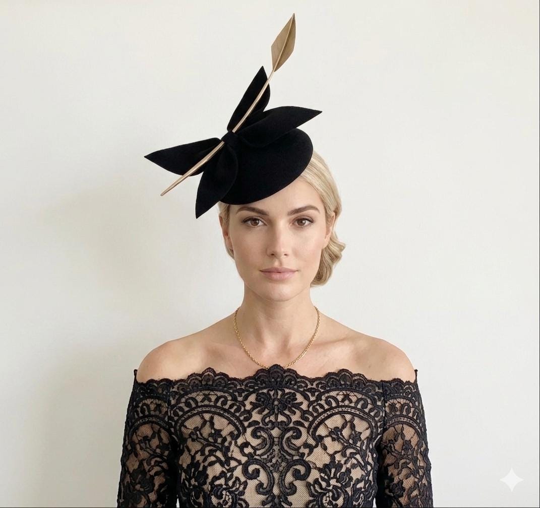 Wool Feather Fascinator Hat for Cocktail Party Formal Occasions Veil Women Fascinator Pillbox Felt Wool Derby Hat Wedding  main image 2