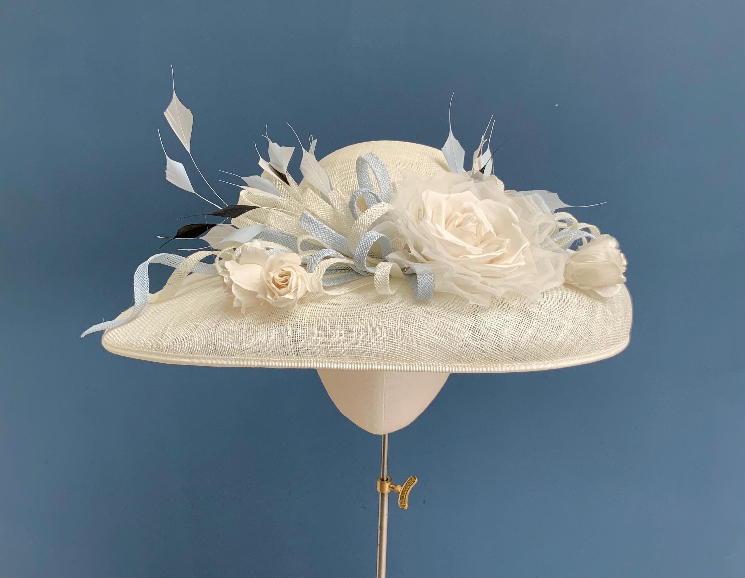 LORD & TAYLOR Elegant Cream Hat with Gold Flower Accent Lord and Taylor Vintage Hats - Etsy main image 3