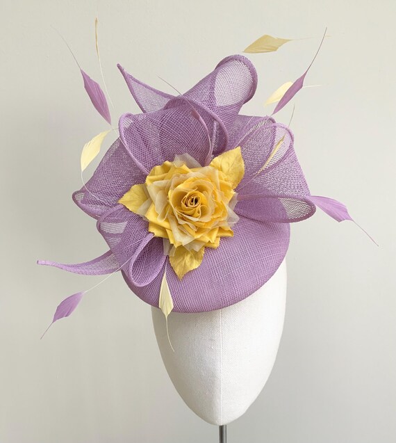 Elegant Lavender Fascinator Light Lavender Purple Fascinator on Headband Womens Tea  main image 4