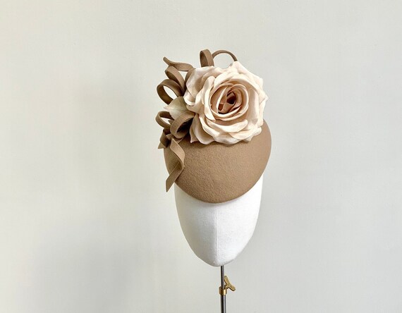 Elegant Tan Fascinator Tan Nude Fascinator - Etsy main image 4