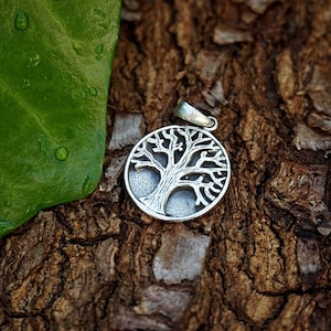Pendant Tree of Life in silver 925 with collar customizable size