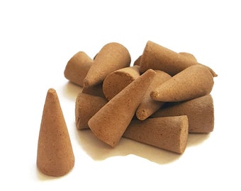 Coconut Cream Incense Cones -  15 Cones Packet -  Meditation -  Protection  - Purification - Calming - Vegan - Vegetarian - NTGB