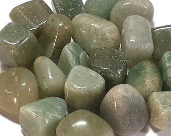 B Grade - Tumbled Natural Green Aventurine Crystal - Tumble Stone -  Prosperity -  Growth -  Chakra  - Reiki - Grid -  Gift - 5g - 150g