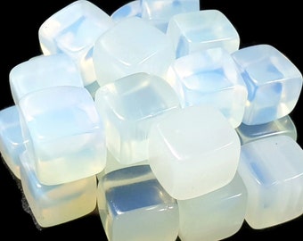 Tumbled Opalite Cube - Opalite Tumble Stone - Mediation - Balance - Success - Crystal Grid - Reiki -  Chakra -  Gift - 5g - 30g