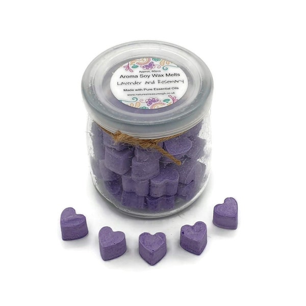 Aroma Lavender and Rosemary Scented Soy Wax Melts - 60 Pieces - Aromatherapy -  Eco Friendly - Intention - Manifesting - Chakra - Gift