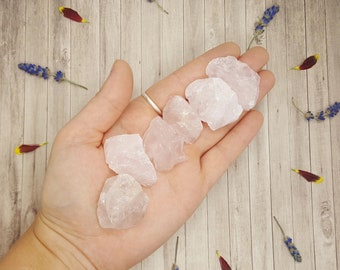 A Grade Natural Raw Rose Quartz Crystal - Rose Quartz Crystal -  Unconditional Love - Chakra - Mediation -  Reiki -  Gift  - 5g to 150g