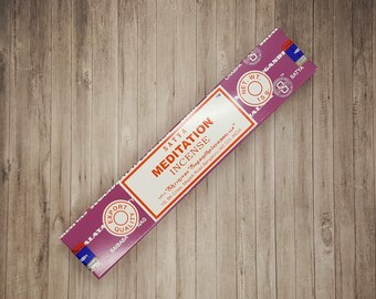 Satya Meditation Incense Sticks -  15 Stick Packet -  Clarity - Relaxation - Strength - Smudging - Smudge Sticks - Chakra - Reiki - Gift