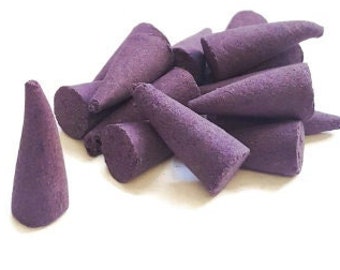 Lavender Scented Incense Cones-  15 cone Packet  -  Relaxing -  Meditation -  Smudging - **Vegan and Vegetarian Friendly*