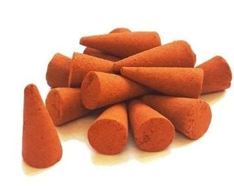 Peach Mango Incense Cones - 15 Cone Packet - Meditation - Sweet - Fruity - Smudge - Smudge Stick - Vegan & Vegetarian Friendly - Gift - NTGB