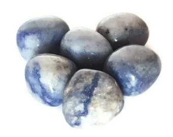 Tumbled Natural Dumortierite -  Tumble Stone - Patience - Self Esteem - Chakra - Reiki - Crystal Grid - Gift - 5g - 100g