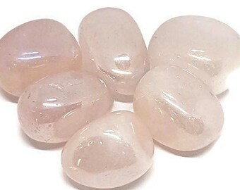 Tumbled Rose Aura Quartz Crystal - Tumble Stone - Tumbled Stone -  Love - Uplifting -  Chakra - Reiki -  Gift