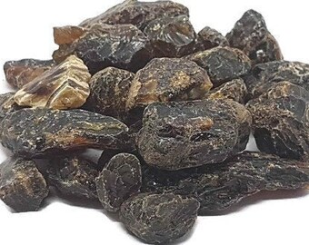 Natural Raw Black Amber - Rough Black Amber - Amber specimen - Amber Resin - Dispels Negativity -  Calming - Chakra  - Gift - 5g - 150g