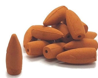 Amber Back Flow Incense Cones - 15 Cone Packet -  Back Flow Incense Cones - Incense Cones - Meditation -  Warm -  Woody -  Calming -  NTGB