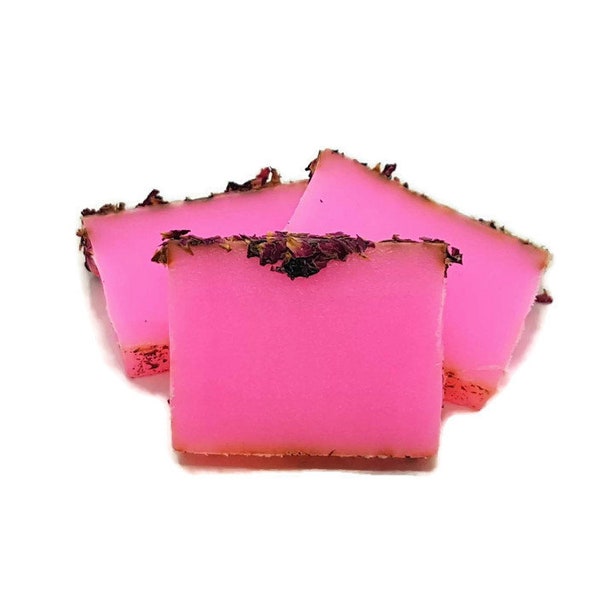 Rose and Rose Petal Handcrafted Soap - Natural Soap - Floral - Relaxing - Stress Relief - Silky - Sensitive Skin - Soap Bar - SLS Free