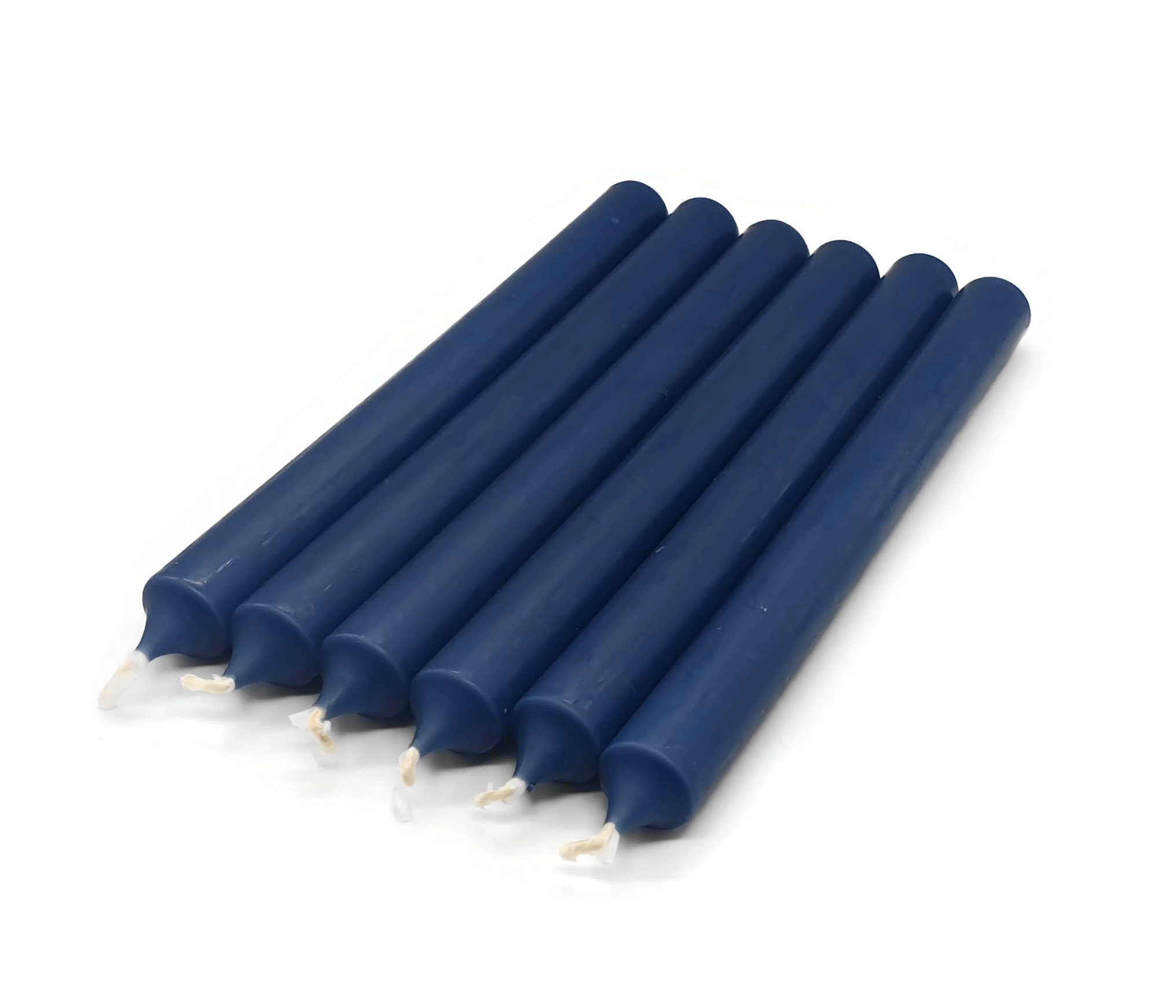 21cm Dark Blue Dinner Candles Pack of 6 Candles Dining Etsy