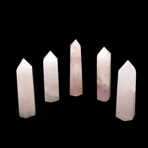 Polished Natural Rose Quartz Generator Point Crystal Point Quartz Point Crystal wand Crystal Grid Chakra Reiki Gift 9cm image 5