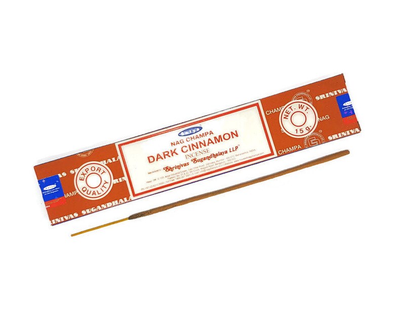 Satya Dark Cinnamon Incense Sticks 15 Stick Packet Etsy