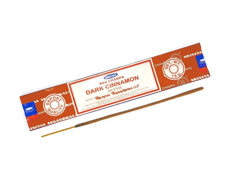 Satya Dark Cinnamon Incense Sticks 15 Stick Packet Etsy UK