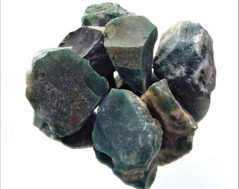 Natural Raw Rough Moss Agate Spiritual Healing Reiki Gardeners stone Heart Chakra