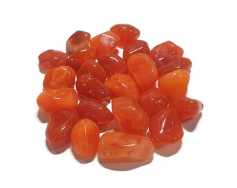 A Grade Tumbled Carnelian Crystal - Natural Carnelian - Motivation - Courage - Meditation - Chakra - Reiki - Crystal Grid - Gift - 5g - 150g