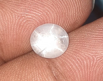 NEW 1.95 Ct Natural White Star Sapphire Oval Cabochon Eye Clean UNHEATED Sri Lanka