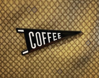 COFFEE Pennant Enamel Pin