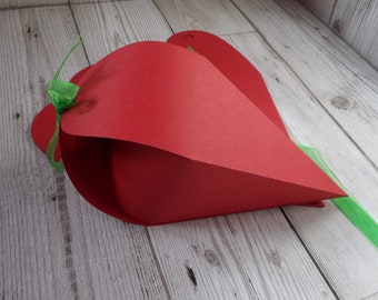 3 Red Triangular Gift Boxes