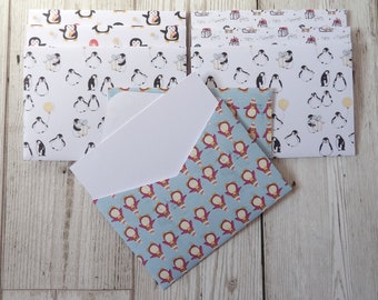 8 Penguin Envelopes with A7 Notecards (2022 Collection - September Set 2)