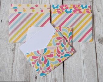 8 Bold Patterns Envelopes with A7 Notecards (2022 Collection - December Set 2)