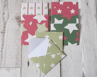 10 Star Mini Envelopes with Notecards