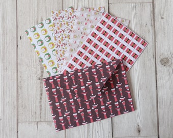 Pack of 5 Santa Money Envelopes, Money Wallets, Christmas Gift Envelopes, Giftcard Envelopes, Decorative Envelopes, Patterned Envelopes