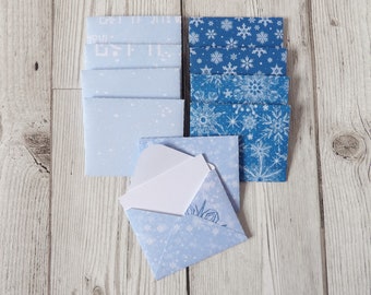 10 Let It Snow Mini Envelopes with Notecards