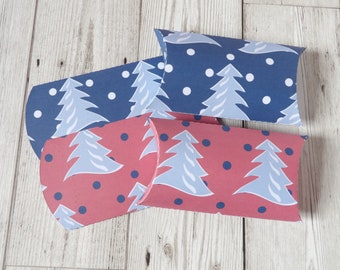 4 Christmas Tree Pillow Gift Boxes